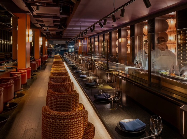 Longest sushi bar in New York City Aqua Kyoto Flatiron 902 Broadway